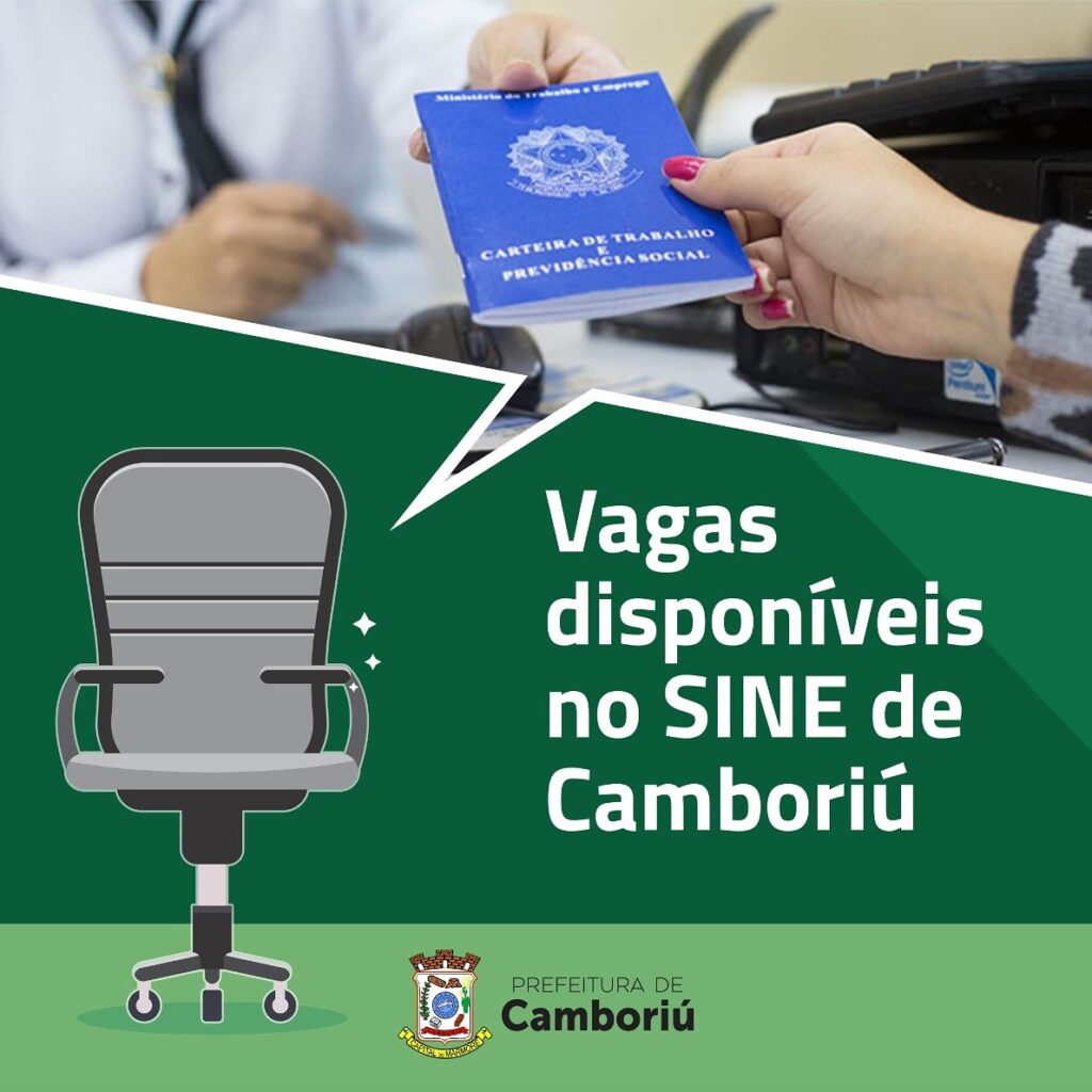 SINE de Camboriú divulga vagas de emprego