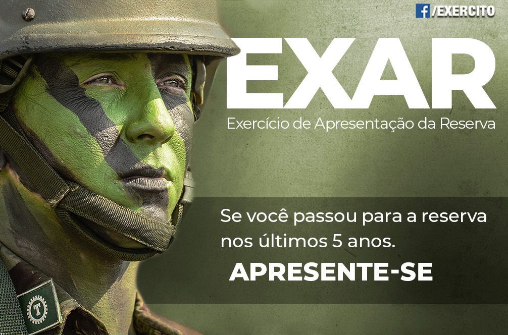 Reservistas devem realizar apresentação Junto ao Exército Brasileiro