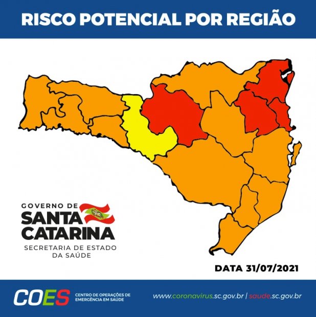 Matriz aponta uma região em risco alto, 11 em situação grave e quatro em risco gravíssimo