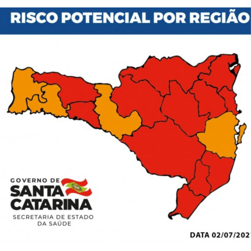 Matriz de Risco aponta quatro regiões em nível grave e 12 em gravíssimo