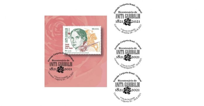 Correios lançarão selo em homenagem a Anita Garibaldi no dia do seu bicentenário