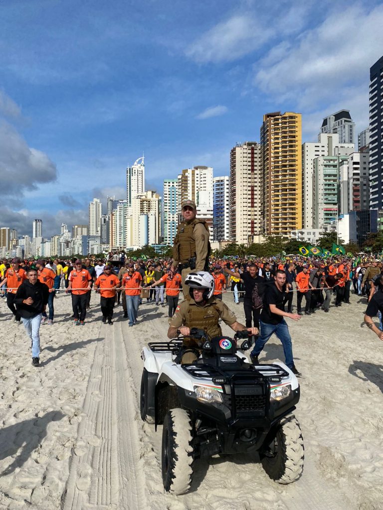 Polícia Militar e Gabinete de Segurança Institucional da Presidência da República foram os responsáveis pela segurança em Balneário Camboriú