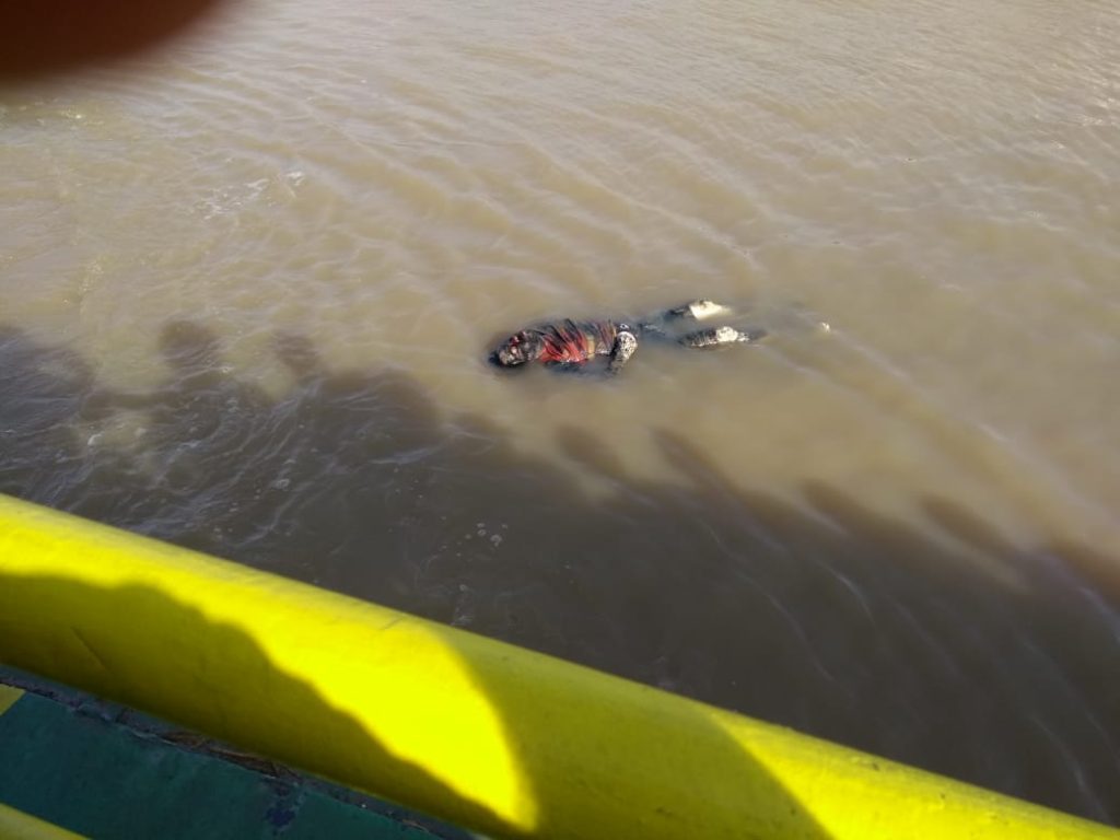 Corpo boiando é encontrado no rio entre a travessia Itajaí/Navegantes