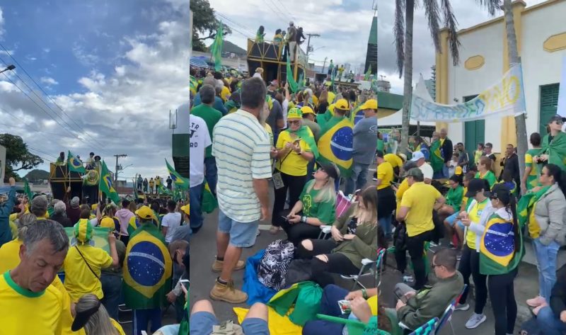 Manifestações reúnem milhares de pessoas em frente a quartéis de SC neste domingo