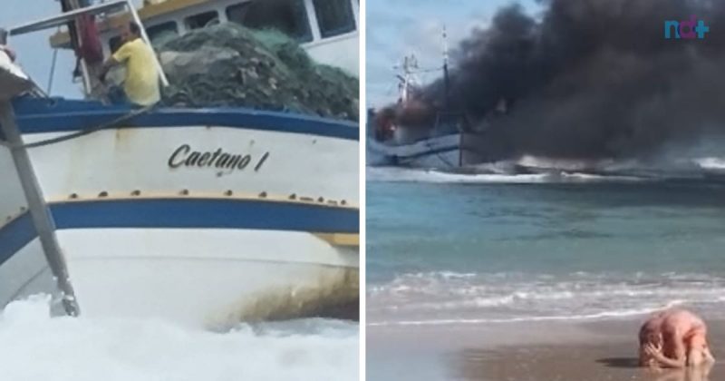 Dois pescadores de Porto Belo morrem presos na casa de máquinas durante incêndio em barco no RS