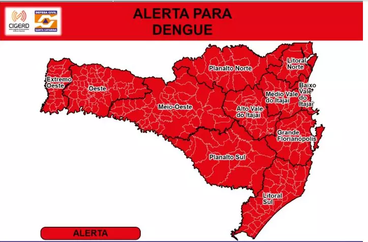 Defesa Civil emite alerta de risco muito alto para dengue no estado