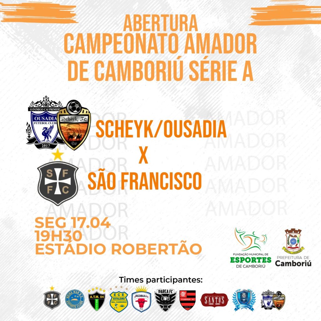 Campeonato Amador de Camboriú Série A inicia nesta segunda-feira, dia 17