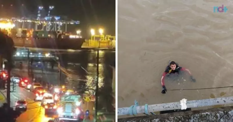 Homem briga com a mulher, tenta atravessar de Itajaí para Navegantes a nado e desaparece em rio