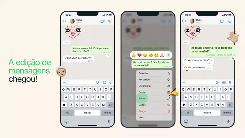 WhatsApp anuncia função de editar mensagens