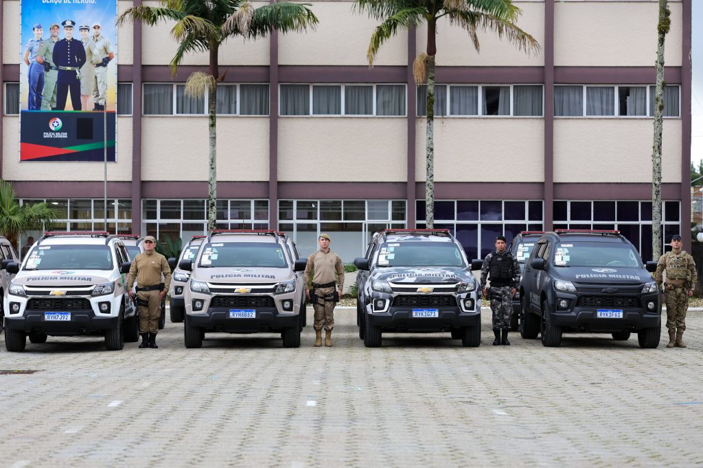 Novas viaturas da Polícia Militar reforçam Batalhão de Choque, BOPE e unidades em diferentes regiões do estado