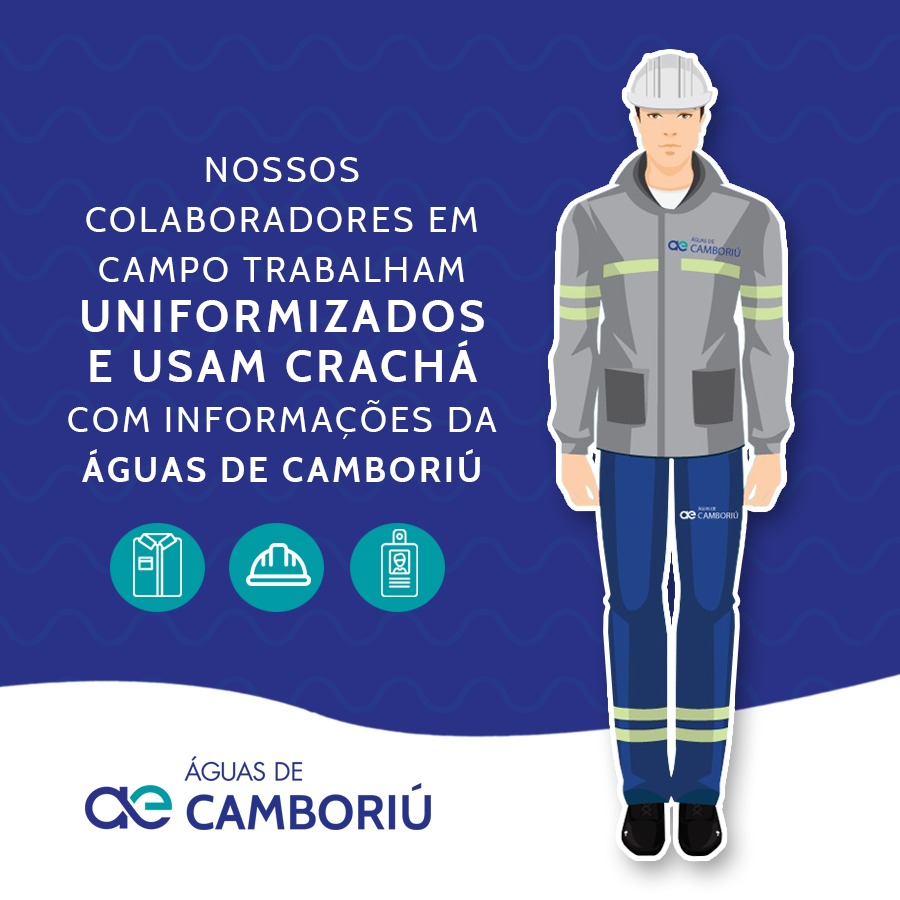 Águas de Camboriú instruem moradores a identificar um trabalhador da empresa