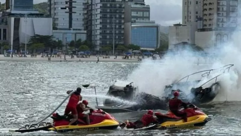 Marinha vai investigar o que provocou incêndio em lancha