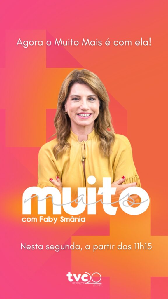 Faby Smania assume o Muito Mais na Tvc Panorama