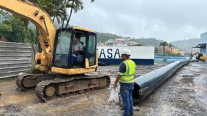 Obra da nova adutora de Camboriú avança sob a BR 101